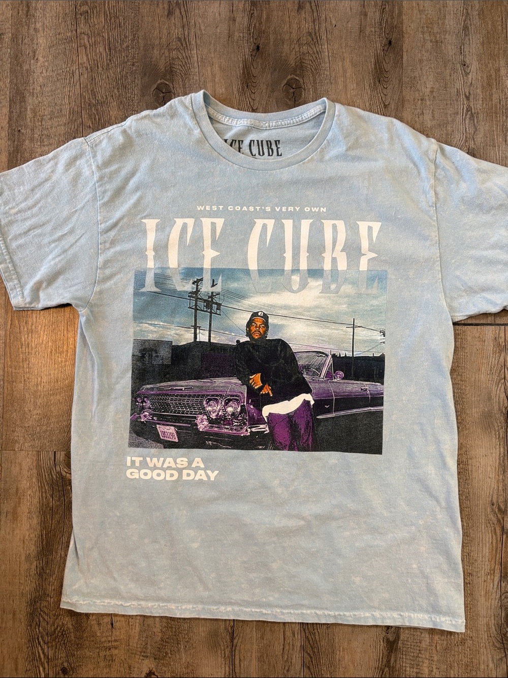 Ice Cube "It Was A Good Day" Tour Graphic Tee - Light Blue